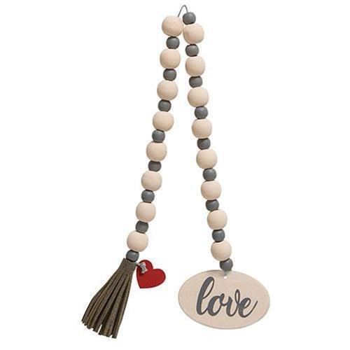 Faith or Love Beaded Garland With Cross Charm 2 Asstd - The Fox Decor