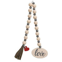 Faith or Love Beaded Garland With Cross Charm 2 Asstd - The Fox Decor
