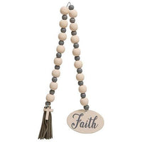 Faith or Love Beaded Garland With Cross Charm 2 Asstd - The Fox Decor