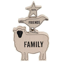 3 Set Faith Family Friends Animals Stacking Blocks - The Fox Decor