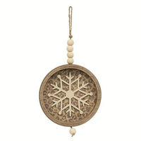 Cheetah Print Snowflake Shadowbox Hanger 2 Asstd - The Fox Decor