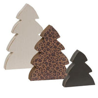 3 Set Fashion Print Chunky Christmas Trees - The Fox Decor