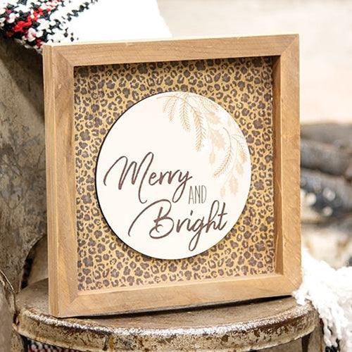 Merry and Bright Cheetah Print Frame - The Fox Decor