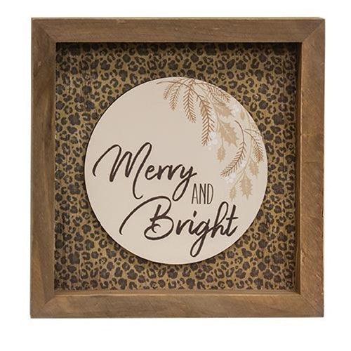 Merry and Bright Cheetah Print Frame - The Fox Decor