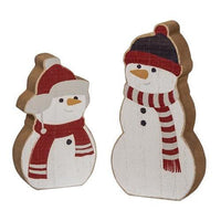 2 Set Cozy Chunky Snowman Sitters - The Fox Decor