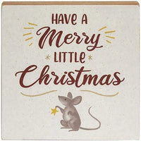 Have a Merry Little Christmas Mouse Box Sign - The Fox Decor