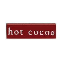 Cozy Mistletoe or Hot Cocoa Thin Mini Block 3 Asstd - The Fox Decor
