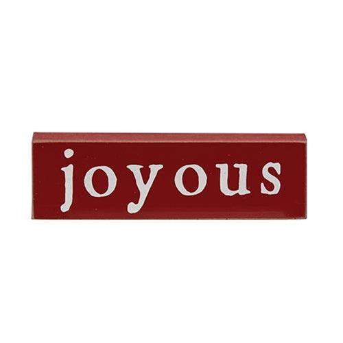 Faith Hope or Joyous Thin Mini Block 3 Asstd - The Fox Decor