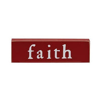 Faith Hope or Joyous Thin Mini Block 3 Asstd - The Fox Decor