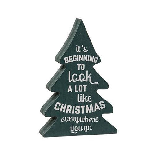 3 Set Christmas Carol Wooden Trees - The Fox Decor