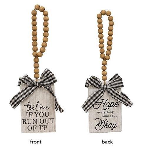Live Laugh Poop Door Ornament 3 Asstd - The Fox Decor