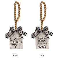 Live Laugh Poop Door Ornament 3 Asstd - The Fox Decor