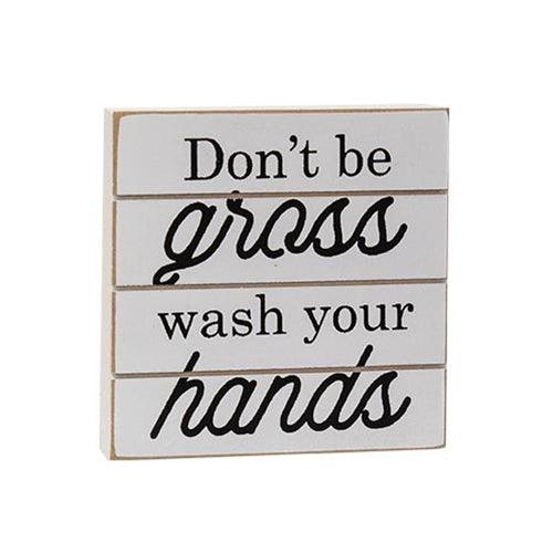 It Doesn't Flush Itself Shiplap Square Block 3 Asstd - The Fox Decor