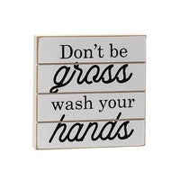 It Doesn't Flush Itself Shiplap Square Block 3 Asstd - The Fox Decor