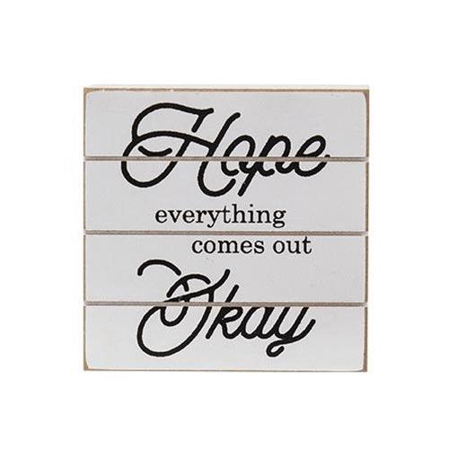 It Doesn't Flush Itself Shiplap Square Block 3 Asstd - The Fox Decor