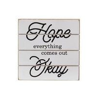 It Doesn't Flush Itself Shiplap Square Block 3 Asstd - The Fox Decor