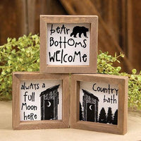 Bear Bottoms Mini Frame 3 Asstd - The Fox Decor