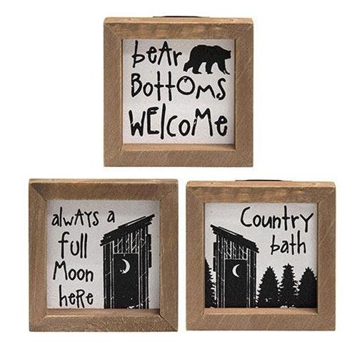 Bear Bottoms Mini Frame 3 Asstd - The Fox Decor
