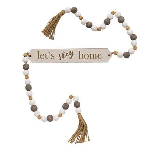 Let's Stay Home Beaded Banner - The Fox Decor