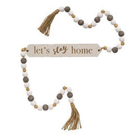 Let's Stay Home Beaded Banner - The Fox Decor