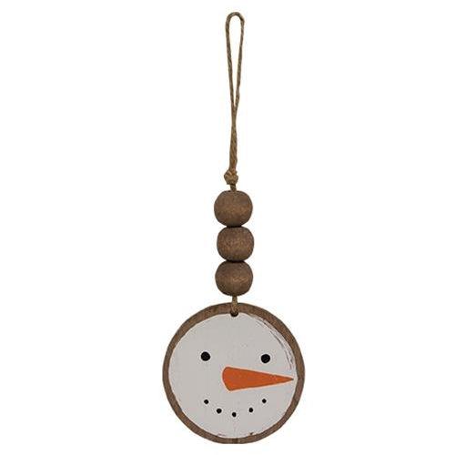 Smiling Snowman Beaded Ornament - The Fox Decor