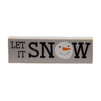 In the Meadow Snowman Face Skinny Block 2 Asstd - The Fox Decor