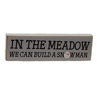 In the Meadow Snowman Face Skinny Block 2 Asstd - The Fox Decor