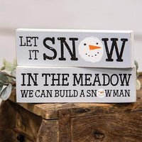 In the Meadow Snowman Face Skinny Block 2 Asstd - The Fox Decor