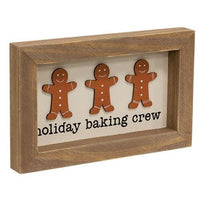 Holiday Baking Crew Gingerbread Men Framed Sign - The Fox Decor