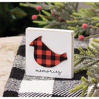 Buffalo Check Cardinal Memories Block - The Fox Decor