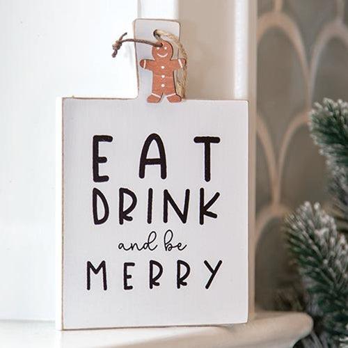 Eat Drink and be Merry Cutting Board Sign Ornament - The Fox Decor