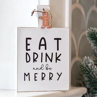 Eat Drink and be Merry Cutting Board Sign Ornament - The Fox Decor