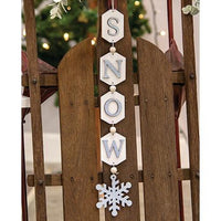 Vertical Snow Tag Garland - The Fox Decor