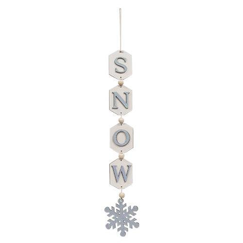 Vertical Snow Tag Garland - The Fox Decor