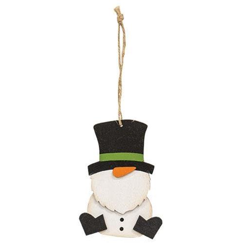 Wooden Snowman Gnome Ornament - The Fox Decor
