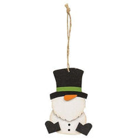 Wooden Snowman Gnome Ornament - The Fox Decor