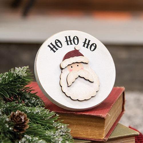 Ho Ho Ho Santa Circle Easel Sign - The Fox Decor
