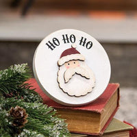 Ho Ho Ho Santa Circle Easel Sign - The Fox Decor
