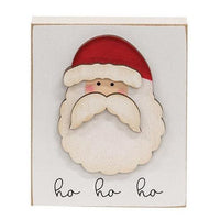 Ho Ho Ho Dimensional Santa Block - The Fox Decor