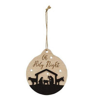 Oh Holy Night Silhouette Bulb Ornament 2 Asstd - The Fox Decor