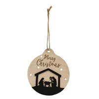 Oh Holy Night Silhouette Bulb Ornament 2 Asstd - The Fox Decor