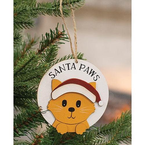 Santa Paws Kitty Ornament - The Fox Decor