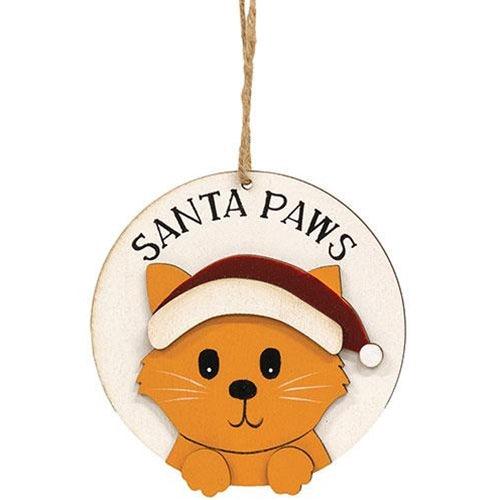 Santa Paws Kitty Ornament - The Fox Decor