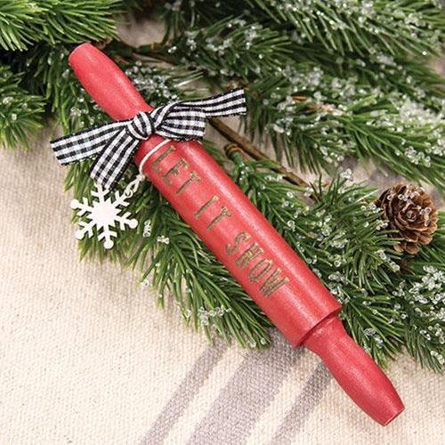 Let It Snow Wooden Rolling Pin - The Fox Decor