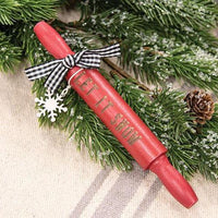 Let It Snow Wooden Rolling Pin - The Fox Decor