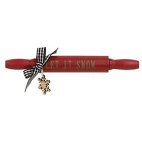 Let It Snow Wooden Rolling Pin - The Fox Decor