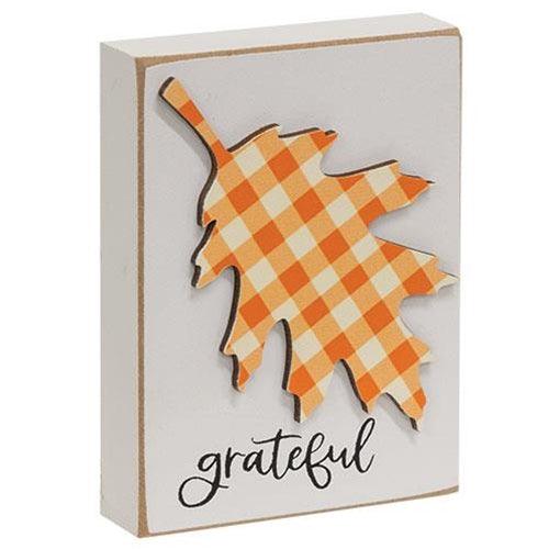 Grateful Plaid Leaf Block - The Fox Decor