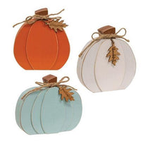 Fall Word Tag Chunky Pumpkin 3 Asstd - The Fox Decor