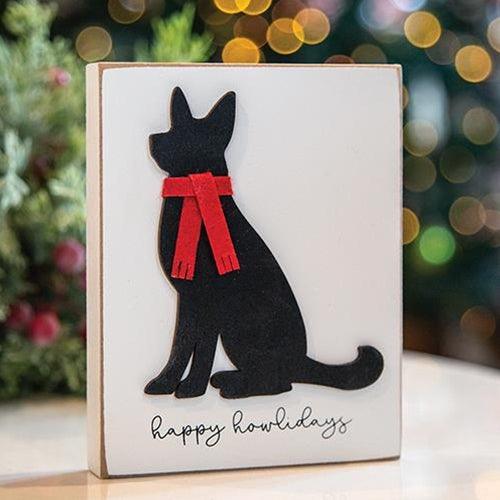 Happy Howlidays Dog Block - The Fox Decor