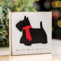 Too Cute for the Naughty List Dog Block - The Fox Decor